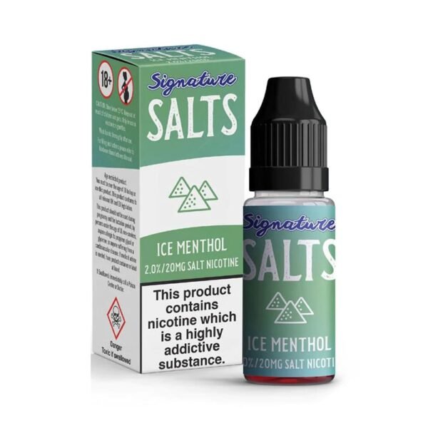 Ice Menthol 10ml Nicotine Salt E-Liquid by Signature Salts